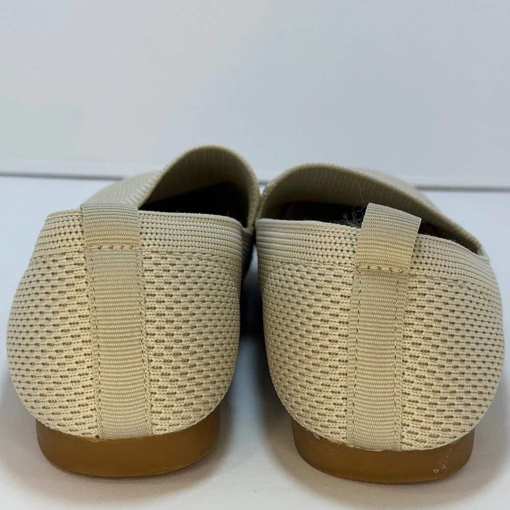 Dream Pairs Women Knit Loafers Beige Pointed Toe Flats SDLS2202W Size 7
